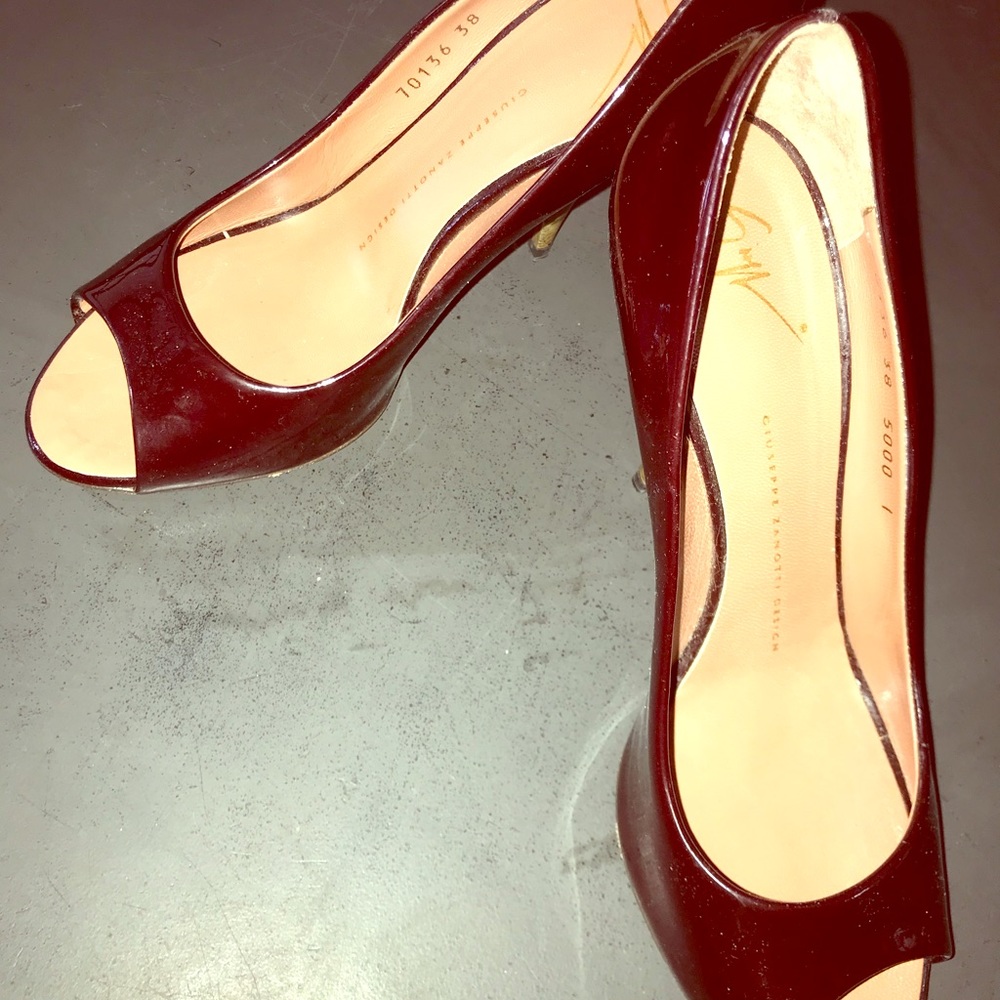 Guiseppe Zanotti Design Patent Merlot Wood 38
